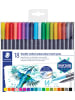 Staedtler Doppelfasermaler marsgraphic duo Pinselspitze Packung mit 18 Stück