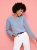 Sieh an! Langarm-Pullover in bleu