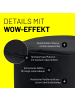 Lumaland Sitzsack-Hocker Pouf rund 50l schwarz  Schwarz
