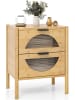 COSTWAY Nachttisch Bambus 45 x 40 x 56 cm in Hellbraun