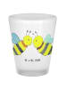 Mr. & Mrs. Panda Schnapsglas Biene Liebe ohne Spruch in Transparent