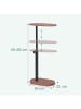 relaxdays Beistelltisch in Natur/ Schwarz - (B)40 x (H)45-82 x (T)22 cm