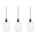 Beliani Pendelleuchten COOSA in Transparent/Schwarz - (W) 84 x (H) 119 x (L) 20 cm