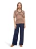 Betty Barclay Ringelshirt mit V-Ausschnitt in Brown/Nature