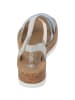 rieker Keilsandaletten in aqua/offwhite/fog-silver