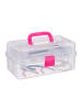 relaxdays 1x Plastikbox in Pink - (B)33 x (H)14 x (T)19 cm
