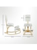 HOMCOM Kniestuhl in Cremeweiß 84L x 51B x 93H cm