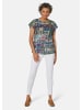 GOLDNER Ultraleichte Printbluse mit Kurzarm in bunt / gemustert