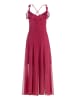 Vera Mont Abendkleid mit Volant in Dark Fuchsia
