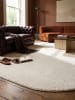 KADIMA DESIGN Teppich Hochflor Uni rutschhemmend weich wohnlich Wohnzimmer in Creme