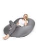 Lumaland Sitzsack - Premium Bean Bag Sitzkissen - Big 155 x 100 cm - Dunkelgrau