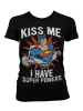 Superman Shirt "Kiss Me I Have Super Powers" in Schwarz