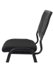 MCW 2er-Set Besucherstuhl stapelbar, Sitz schwarz, Füße schwarz