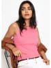SASSYCLASSY Doppellagiges, geripptes Tank Top in Pink