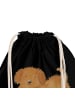 Mr. & Mrs. Panda Gym Rucksack Hund Flauschig mit Spruch in Schwarz