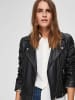 SELECTED FEMME Kurze Leder Jacke Lammleder Biker Jacket SLFKATIE Cropped Coat in Schwarz