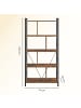 VASAGLE Standregal Barnet in Braun-Schwarz - (B)74 x (H)150 x (T)30 cm