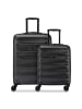 Delsey Meteor 4-Rollen Kofferset S+M mit Dehnfalte deep black