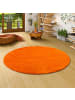 Snapstyle Hochflor Shaggy Teppich Palace Rund in Orange