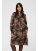 KAFFE curve Kleid KCjamia A-shape in Brown Graphic Print