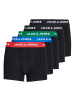 Jack & Jones Boxershort 5er Pack in Schwarz/Grün/Blau/Rot