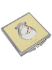 Mr. & Mrs. Panda Handspiegel Chinchilla Blume ohne Spruch in Gelb Pastell