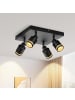 ZMH Deckenleuchte in Schwarz 4-flammige GU10 Modern Deckenspots Eckig