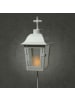 MARELIDA Laterne mit weißer Mini LED Kerze Grablaterne H: 51cm in weiß