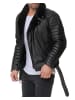 Reichstadt Kunstlederjacke in Black - Black Zipper
