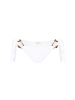 Moda Minx Bikinihose Irregular Hoop Tie in White
