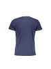 La Martina Blaues Baumwoll-T-Shirt