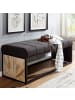 KADIMA DESIGN Sitzbank | Stoff, 105x40x40cm, Schwarz, Modern