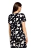 BETTY & CO Schlupfbluse kurzarm in Schwarz/Weiß