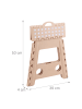 relaxdays Klapphocker in Beige - (B)39 x (H)39 cm x (T)32 cm