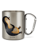 Mr. & Mrs. Panda metallbecher Pinguin Lachen ohne Spruch in Silber