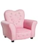 HOMCOM Kindersofa in Rosa 59L x 41,5B x 49H cm