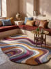 KADIMA DESIGN Teppich Wolle für Fußbodenheizung EFFRA retro Wohnzimmer in Multi
