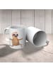 Mr. & Mrs. Panda Camping Tasse Faultier Yoga ohne Spruch in Weiß