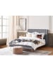 Beliani 2-tlg Doppelbett MARVILLE in Grau/Gold