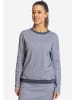 elkline Sweatshirt Breathing Rundhals in darkblue - white