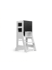 relaxdays Lernturm in Weiß - (B)40 x (H)86 x (T)44 cm