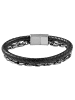 Adeliás Unisex Armband – Lederarmband aus Leder 19 cm in schwarz