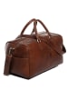 SID & VAIN Leder-Reisetasche Leder Weekender Unisex SEATTLE in braun