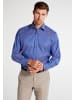 Eterna Langarm Hemd Comfort Fit Gentle Shirt Twill in Blau