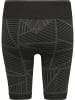 Hummel Hummel Tight Kurze Hose Hmlmt Yoga Damen Atmungsaktiv Schnelltrocknend Nahtlosen in BLACK/ASPHALT MELANGE