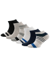 ewers 6er-Set Socken 6er Pack Sneaker Ringel in blau-schwarz