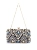 aleva Women Clutch in Black Multicolor