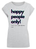 F4NT4STIC T-Shirt Happy people only New York in grau meliert