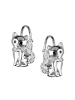 schmuck23 Silber Ohrringe 925 Katze 1,0 cm x 1,0 cm