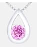 Diamant L'éternel Halskette mit Anhänger aus 375 Weißgold mit Saphir